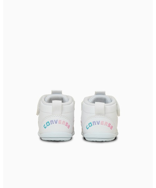 CONVERSE ALL STAR（コンバースオールスター）の「MINI INCHSTAR / ミニ　インチスター（スニーカー・キッズ・ホワイト×ピンク・14.5cm/14.0cm/13.5cm/13.0cm/12.5cm/12.0cm/15.0cm/11.5cm）」の9枚目の写真