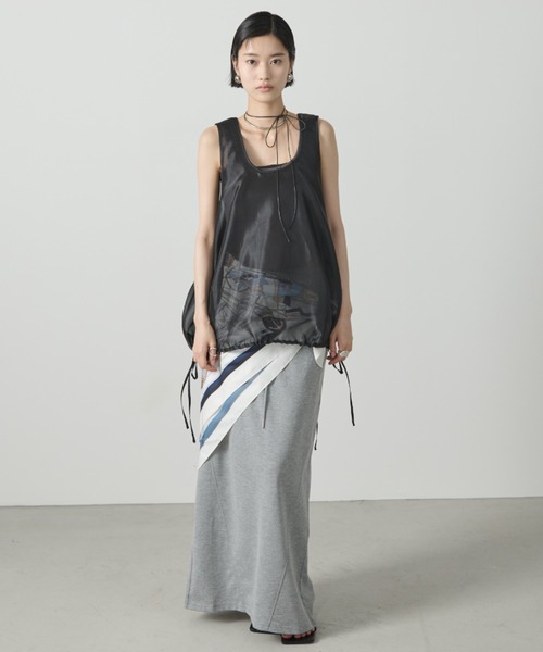 AIC.（エーアイシー）の「オーガンジーバルーントップス（タンクトップ・レディース・アイボリー/ブラック・FREE）」の14枚目の写真