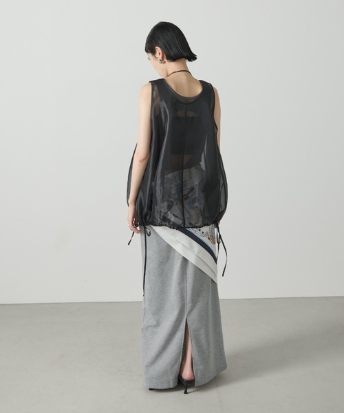 AIC.（エーアイシー）の「オーガンジーバルーントップス（タンクトップ・レディース・アイボリー/ブラック・FREE）」の18枚目の写真