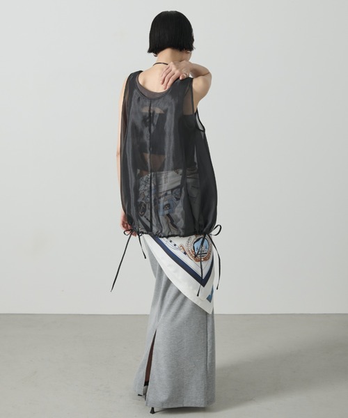 AIC.（エーアイシー）の「オーガンジーバルーントップス（タンクトップ・レディース・アイボリー/ブラック・FREE）」の19枚目の写真