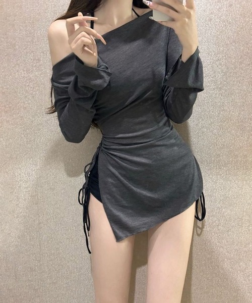 MAISON DE THERESE(メゾン ド テレーズ)の「水着セパレート3点セット(カバーアップ付き)(水着・レディース・ブラック/ブルー・S/M/L/XL)」の14枚目の写真