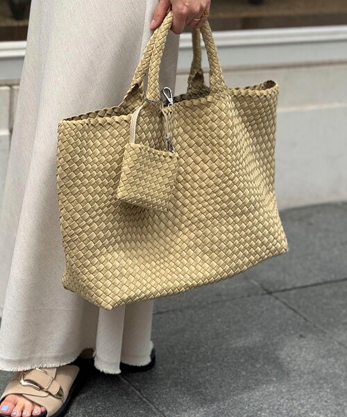 NOLLEY’S（ノーリーズ）の「メッシュトートLL（トートバッグ・レディース・ベージュ/ブラック・FREE）」の2枚目の写真