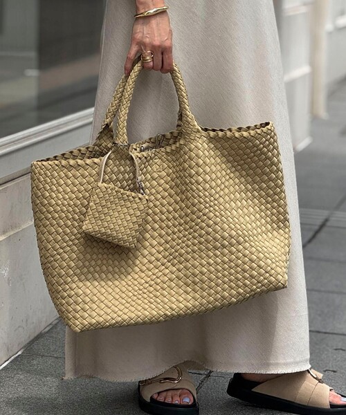 NOLLEY’S（ノーリーズ）の「メッシュトートLL（トートバッグ・レディース・ベージュ/ブラック・FREE）」の5枚目の写真