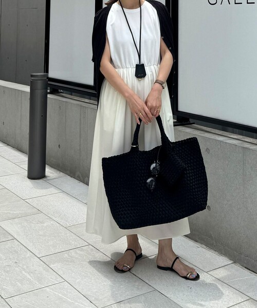 NOLLEY’S（ノーリーズ）の「メッシュトートLL（トートバッグ・レディース・ベージュ/ブラック・FREE）」の6枚目の写真