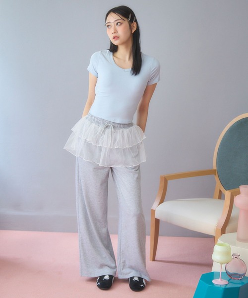 3.3 Field Trip （3.3フィールドトリップ）の「3.3 Field Trip／バックリボンVネックT（カップ付き）（Tシャツ/カットソー・レディース・ブラック/ブルー/ホワイト・FREE）」の22枚目の写真