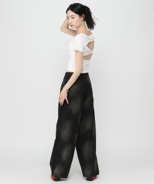 3.3 Field Trip （3.3フィールドトリップ）の「3.3 Field Trip／バックリボンVネックT（カップ付き）（Tシャツ/カットソー・レディース・ブラック/ブルー/ホワイト・FREE）」の4枚目の写真