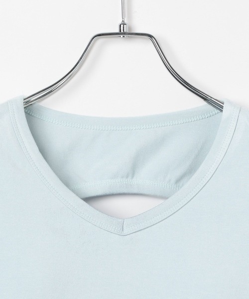 3.3 Field Trip （3.3フィールドトリップ）の「3.3 Field Trip／バックリボンVネックT（カップ付き）（Tシャツ/カットソー・レディース・ブラック/ブルー/ホワイト・FREE）」の9枚目の写真