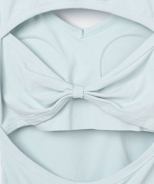 3.3 Field Trip （3.3フィールドトリップ）の「3.3 Field Trip／バックリボンVネックT（カップ付き）（Tシャツ/カットソー・レディース・ブラック/ブルー/ホワイト・FREE）」の12枚目の写真