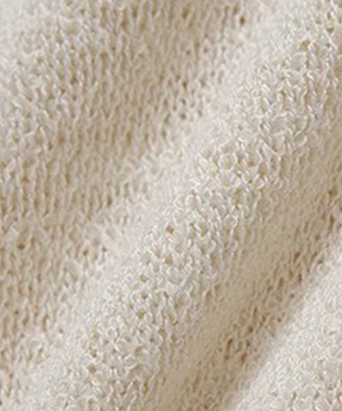 カラフルボタン フェイクプラケット 半袖ニットトップス FX25S383