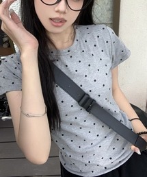 ミニドット柄半袖Tシャツ