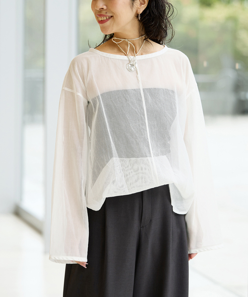 【新品】IENA LA BOUCLE ウールビエラ ロングシャツ IENA LA BOUCLE（イエナラブークル）の「IENA LA BOUCLE