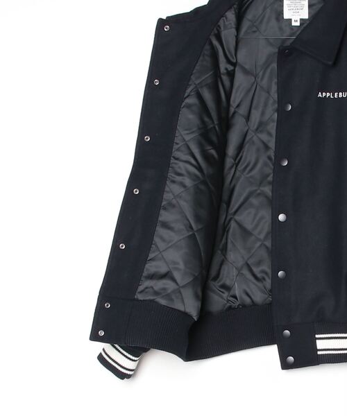 APPLEBUM（アップルバム）の「Collared Melton Stadium Jacket（ブルゾン・メンズ・ネイビー/グリーン・MEDIUM/LARGE/X-LARGE）」の7枚目の写真