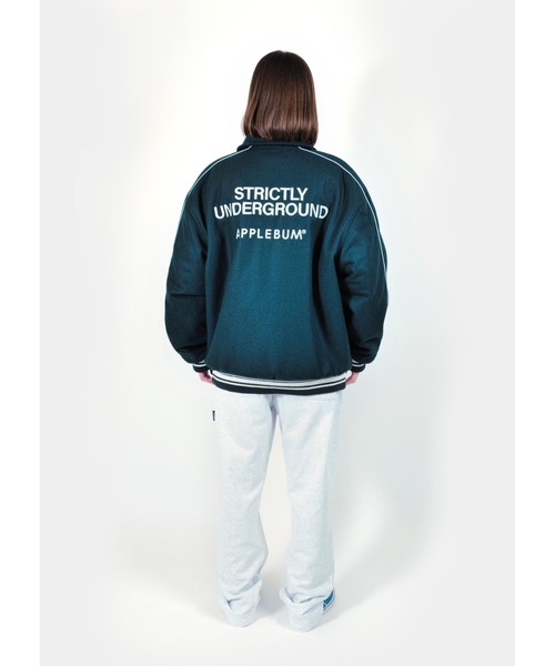 APPLEBUM（アップルバム）の「Collared Melton Stadium Jacket（ブルゾン・メンズ・ネイビー/グリーン・MEDIUM/LARGE/X-LARGE）」の14枚目の写真