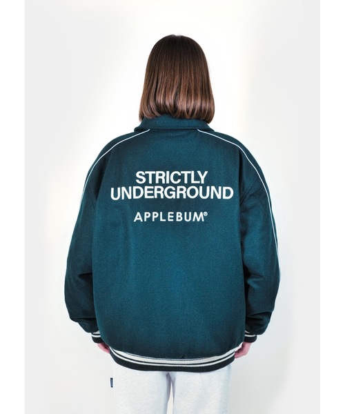APPLEBUM（アップルバム）の「Collared Melton Stadium Jacket（ブルゾン・メンズ・ネイビー/グリーン・MEDIUM/LARGE/X-LARGE）」の21枚目の写真