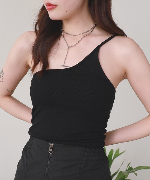ROOPTOKYO(ループトウキョウ)の「One-shoulder camisole / カップ付き ワンショルダー 華奢ストラップ キャミソール(キャミソール・レディース・ホワイト/グレー/ブラック・FREE)」の19枚目の写真