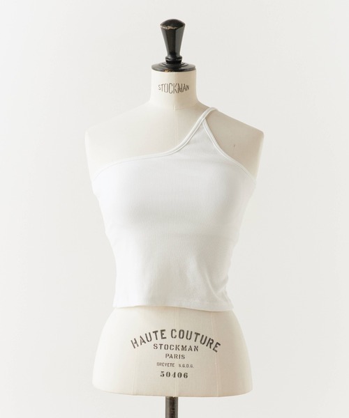 ROOPTOKYO(ループトウキョウ)の「One-shoulder camisole / カップ付き ワンショルダー 華奢ストラップ キャミソール(キャミソール・レディース・ホワイト/グレー/ブラック・FREE)」の12枚目の写真