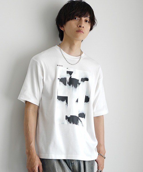MinoriTY】ソフトタッチ×厚手仕立て 油彩風ペンキプリントTシャツ
