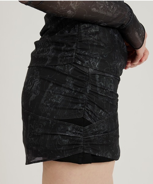 Seivson(セイヴソン)の「【Seivson】Cyber Muse Sheer Ruched Mesh Shorts Skirt(スカート・レディース・ホワイト/ピンク/ブラック・SMALL/MEDIUM)」の22枚目の写真