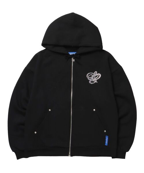 SEQUENZ（シークエンズ）】CROSS RHINE STONE ZIP P/K / パーカー