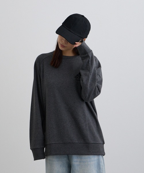 ADDITION STORE（アディションストア）の「【ADDITION STORE】アディダス コンバットスポーツ ロゴ刺繍クルーネックスウェット(ミニ裏毛）（スウェット・レディース・チャコールグレー/グリーン/ブラック・MEDIUM/LARGE）」の13枚目の写真