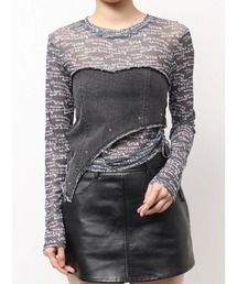GYDA | GYDAデニムシアードッキングトップス(Tシャツ/カットソー)