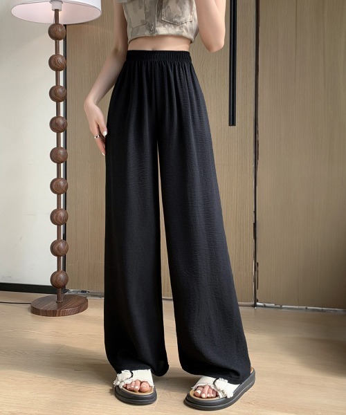 美品✨ワイズ アシンメトリー ニットパンツ リネン 麻 ブラック L相当 美品✨ワイズ アシンメトリー ニットパンツ リネン 麻 ブラック