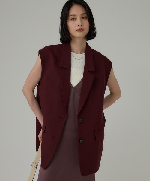 【新品タグ付き】BABYLONE バビロン カシュクール ジレ テーラーカラージレ（その他アウター）｜BABYLONE（バビロン）の