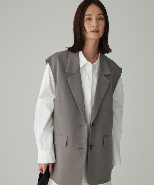 BABYLONE(バビロン)の「テーラーカラージレ(その他アウター・レディース・ボルドー/グレー・フリー)」の14枚目の写真