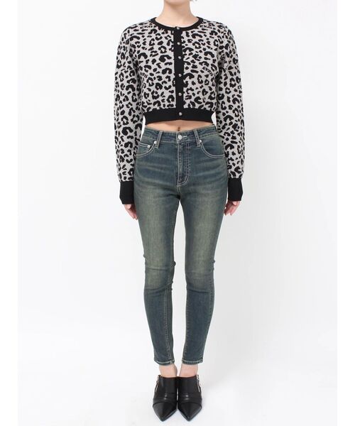 EVRIS（エヴリス）の「オリジナルレオパードカーディガン（カーディガン/ボレロ・レディース・ブラック/ブルー・FREE）」の9枚目の写真