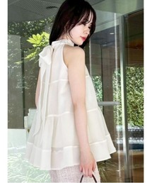 LILY BROWN（リリーブラウン）の「フリルレースラッフルカラー