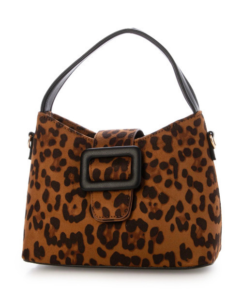 cache cache(カシュ カシュ)の「カシュカシュ cachecache / クルミベルト2wayスクエアバッグ(ショルダーバッグ・レディース・レオパード/ブラック/アイボリー・FREE)」の3枚目の写真