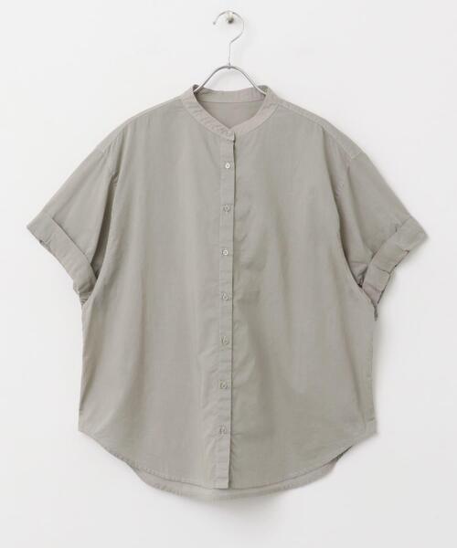 URBAN RESEARCH DOORS（アーバンリサーチドアーズ）の「製品染めロールスリーブブラウス（シャツ/ブラウス・レディース・カーキ/グレー系その他/オレンジ・MEDIUM）」の11枚目の写真