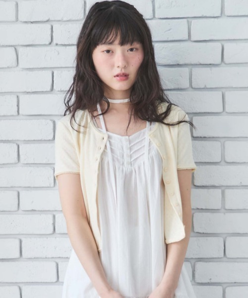 archives（アルシーヴ）の「針抜きハーフスリーブカーディガン（カーディガン/ボレロ・レディース・アイボリー/グレー/ネイビー・MEDIUM）」の5枚目の写真