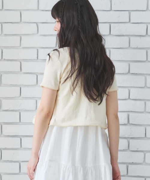 archives（アルシーヴ）の「針抜きハーフスリーブカーディガン（カーディガン/ボレロ・レディース・アイボリー/グレー/ネイビー・MEDIUM）」の9枚目の写真