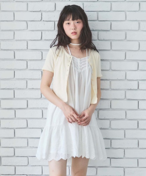 archives（アルシーヴ）の「針抜きハーフスリーブカーディガン（カーディガン/ボレロ・レディース・アイボリー/グレー/ネイビー・MEDIUM）」の10枚目の写真