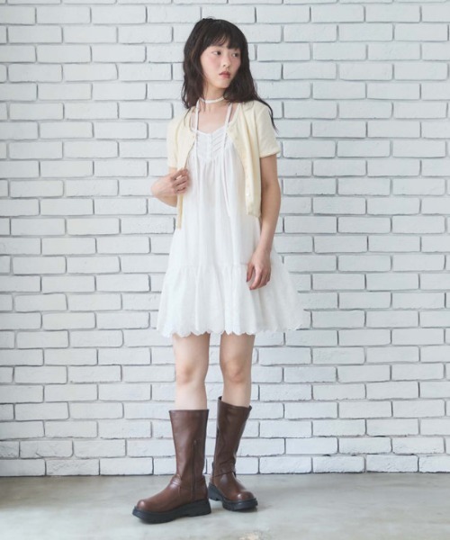 archives（アルシーヴ）の「針抜きハーフスリーブカーディガン（カーディガン/ボレロ・レディース・アイボリー/グレー/ネイビー・MEDIUM）」の12枚目の写真