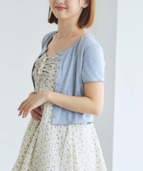 archives（アルシーヴ）の「針抜きハーフスリーブカーディガン（カーディガン/ボレロ・レディース・アイボリー/グレー/ネイビー・MEDIUM）」の17枚目の写真