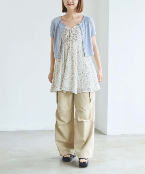 archives（アルシーヴ）の「針抜きハーフスリーブカーディガン（カーディガン/ボレロ・レディース・アイボリー/グレー/ネイビー・MEDIUM）」の20枚目の写真