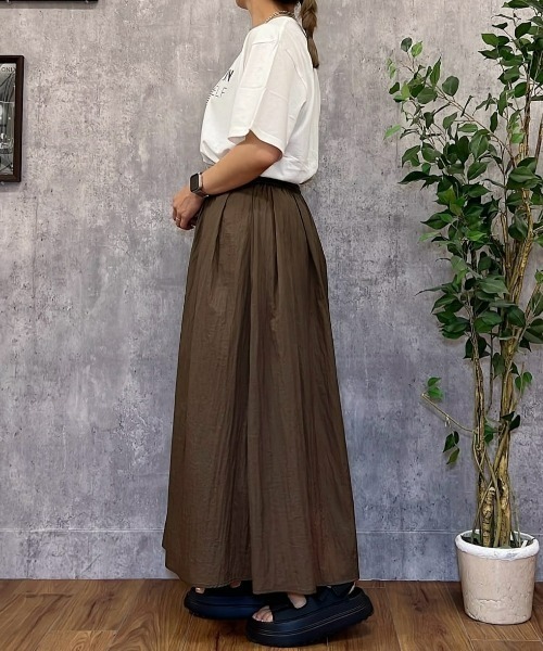 Right-on（ライトオン）の「HONEYSUCKLE ROSE(ハニーサックルローズ)【レディース】ナイロンタッサースカート（スカート・レディース・カーキブラウン/オフホワイト/ブラック・L/M）」の15枚目の写真