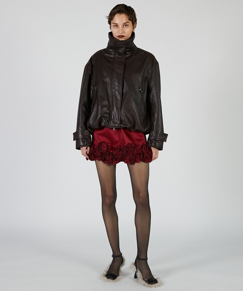 PRANK PROJECT（プランクプロジェクト）の「SHEEPレザハイネックーブルゾン / SHEEP Leather High Neck Blouson（その他アウター・レディース・ブラック/ブラウン・FREE）」の20枚目の写真