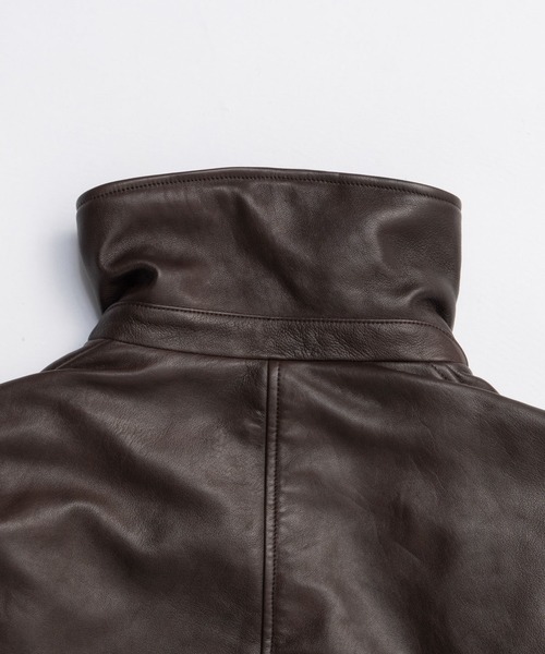 PRANK PROJECT（プランクプロジェクト）の「【Pre-Order】SHEEPレザハイネックーブルゾン / SHEEP Leather High Neck Blouson（その他アウター・レディース・ブラック/ブラウン・FREE）」の14枚目の写真