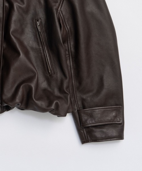 PRANK PROJECT（プランクプロジェクト）の「【Pre-Order】SHEEPレザハイネックーブルゾン / SHEEP Leather High Neck Blouson（その他アウター・レディース・ブラック/ブラウン・FREE）」の15枚目の写真