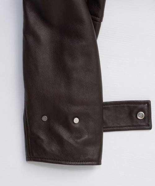 PRANK PROJECT（プランクプロジェクト）の「【Pre-Order】SHEEPレザハイネックーブルゾン / SHEEP Leather High Neck Blouson（その他アウター・レディース・ブラック/ブラウン・FREE）」の18枚目の写真