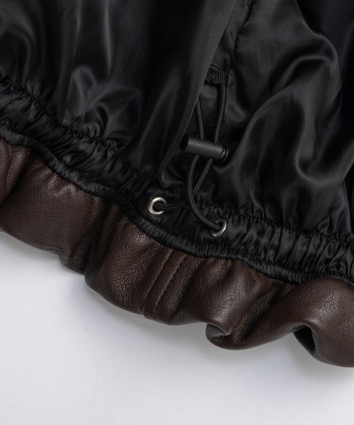 PRANK PROJECT（プランクプロジェクト）の「【Pre-Order】SHEEPレザハイネックーブルゾン / SHEEP Leather High Neck Blouson（その他アウター・レディース・ブラック/ブラウン・FREE）」の19枚目の写真