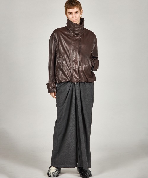 Pre-Order】SHEEPレザハイネックーブルゾン / SHEEP Leather High Neck