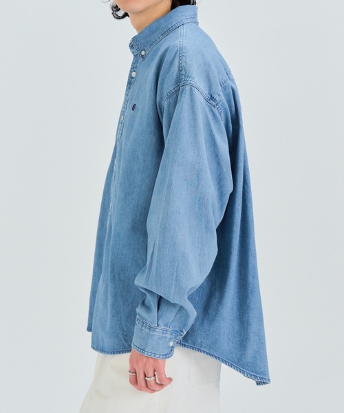 Carhartt WIP（カーハートダブリューアイピー）の「【Carhartt WIP】L/S LUCAS SHIRT　I034525（シャツ/ブラウス・メンズ・ブルー・L/M）」の6枚目の写真