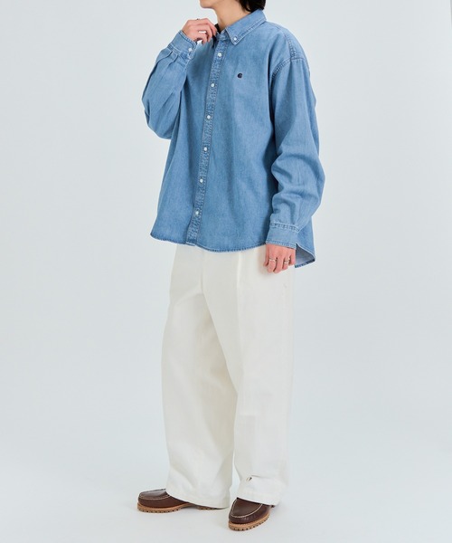 Carhartt WIP（カーハートダブリューアイピー）の「【Carhartt WIP】L/S LUCAS SHIRT　I034525（シャツ/ブラウス・メンズ・ブルー・L/M）」の8枚目の写真