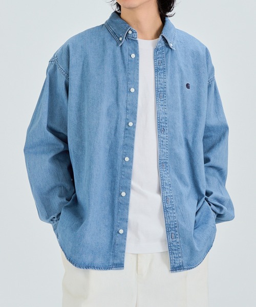 Carhartt WIP（カーハートダブリューアイピー）の「【Carhartt WIP】L/S LUCAS SHIRT　I034525（シャツ/ブラウス・メンズ・ブルー・L/M）」の4枚目の写真