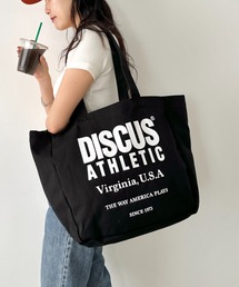 DISCUS（ディスカス）の「DISCUS/ディスカス キャンバス プリントトート/ブランドロゴ/ユニセックス/学生/マザーズ（トートバッグ・メンズ）」