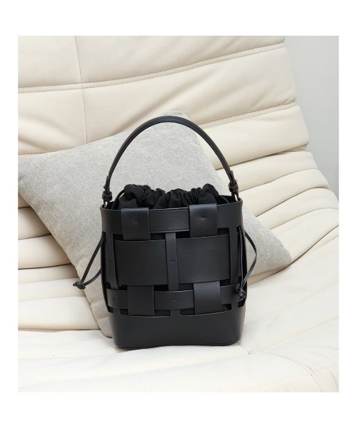 LEATHER 編み込みショルダー 2wayバッグ トートとしても活躍